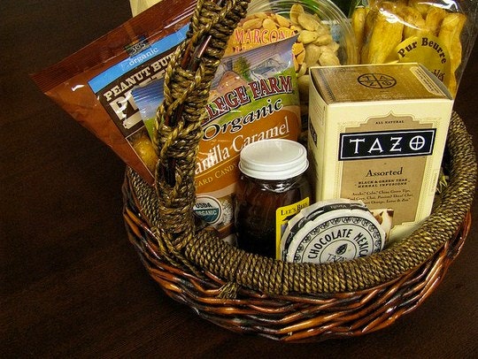 Make sure that the basket is filled with your father's favorite goodies.