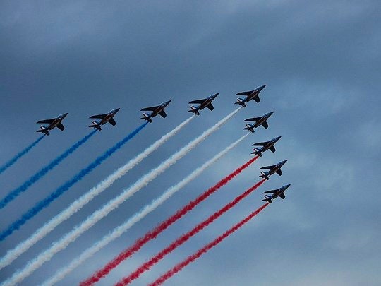 The French military show on Bastille Day. By BenAveling (Creative Commons) -