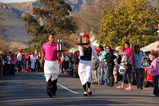 Waiters race courtesy of Franschhoek Tourism