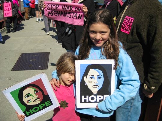 Code Pink protest on Women's Day 2009. By CODEPINK Women For Peace (Flickr)