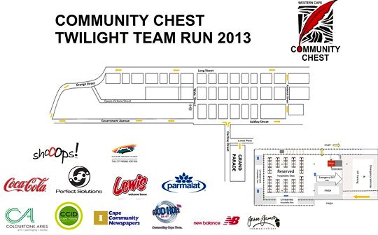 Route map for Twilight Team Run 2013