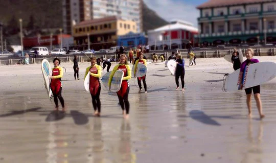Learning to Surf at Muizenberg