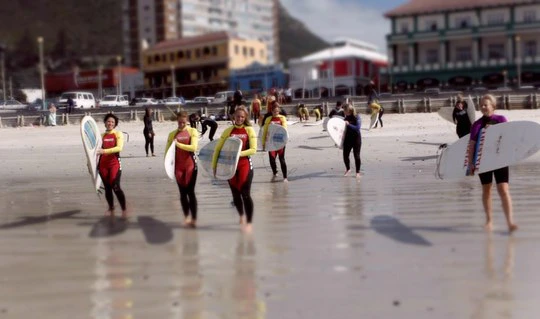 Learning to Surf at Muizenberg