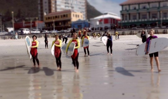 Learning to Surf at Muizenberg