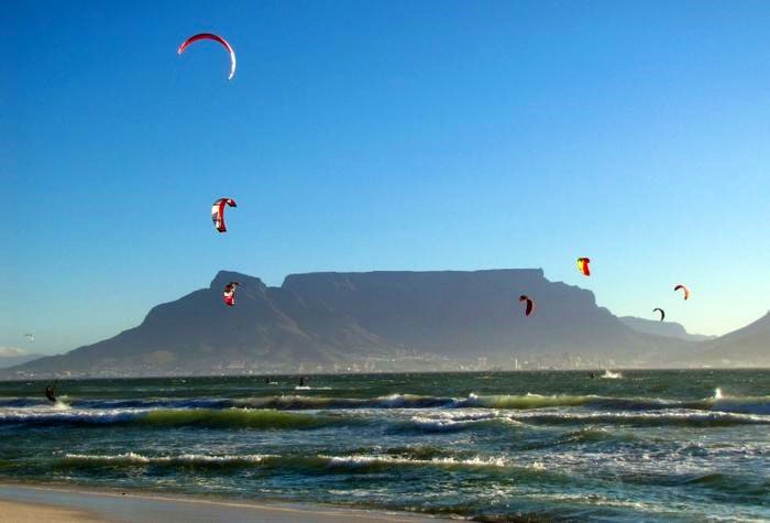 Kite surfers in the wind by Bliss Cottage (TG)
