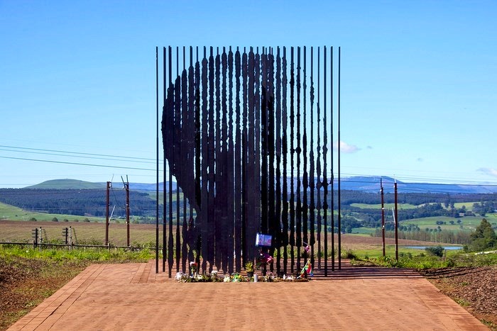 Metal Sculpture Of Nelson Mandela At His Capture Site