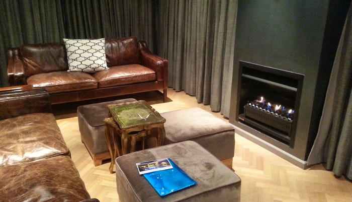 Our lounge and gas fire at Majeka House (C) Lauren Morling