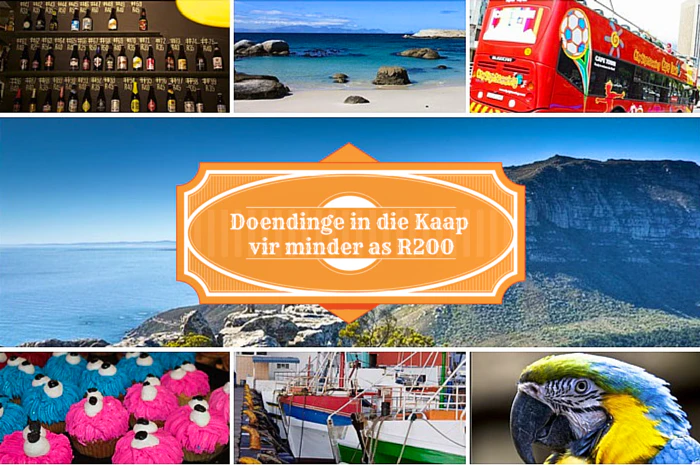 Doendinge in die Kaap vir minder as R200