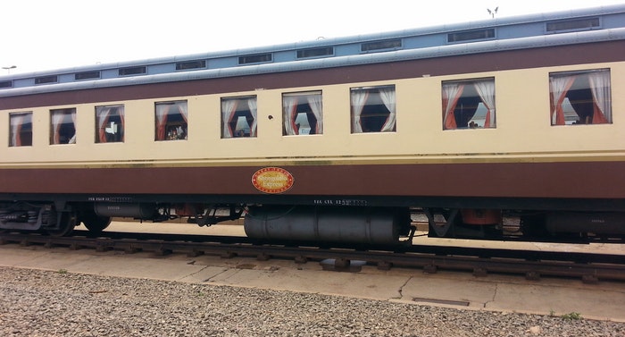The Shongololo Express from the outside