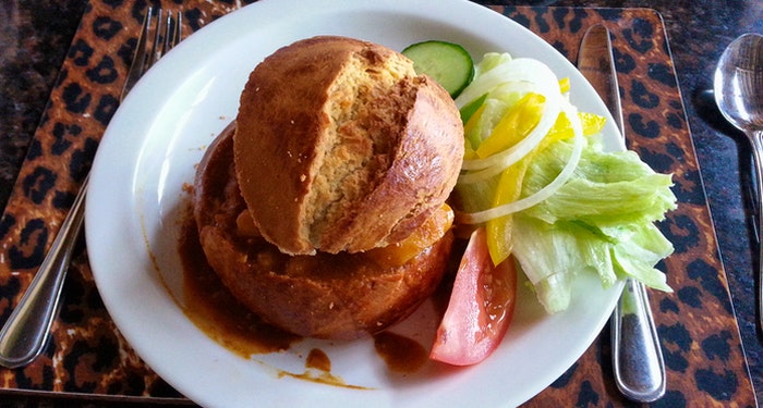 Bunny Chow at the Hilltop Restaurant