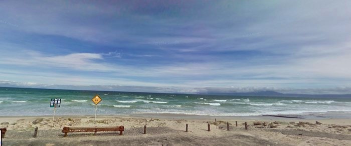 Strandfontein beach definitely deserves its Blue Flag status via Google Street View