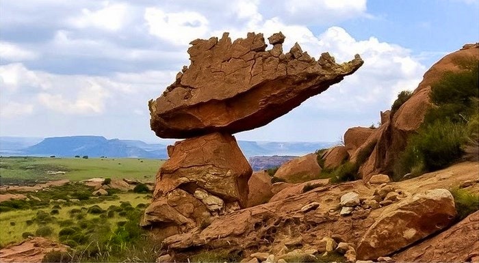 Unique Rock formations in Free State via Pinterest South Africa