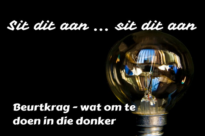 Beurtkrag – wat om te doen in die donker