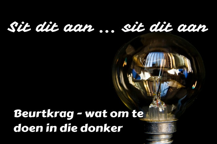 Beurtkrag – wat om te doen in die donker