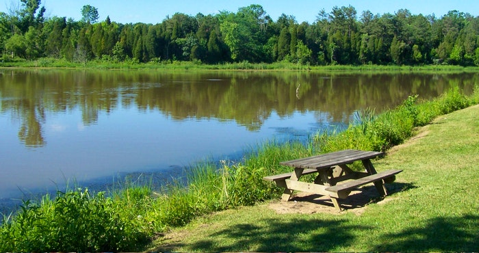 Picnic Table at Adams Lake by J.Stephen Conn (Flickr)