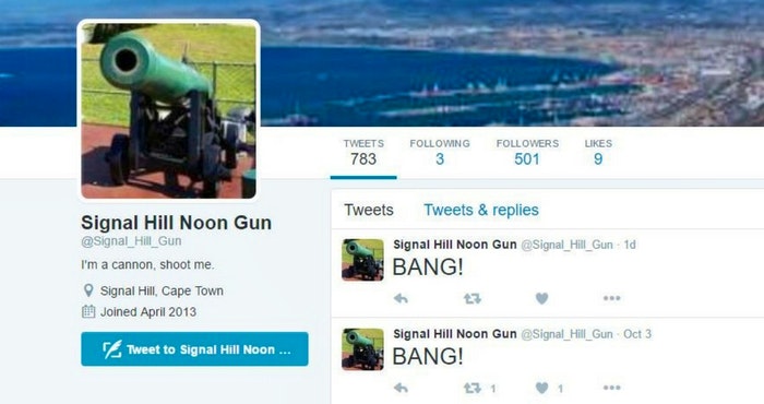 Noon gun Twitter account