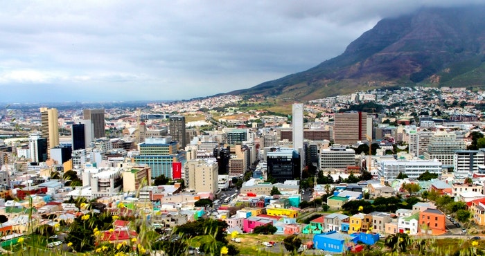 View of colourful Bo-Kaap from Signal Hill