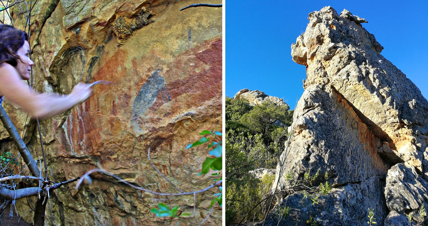 Rock art and formations | Photo on right: Willemien Engelbrecht