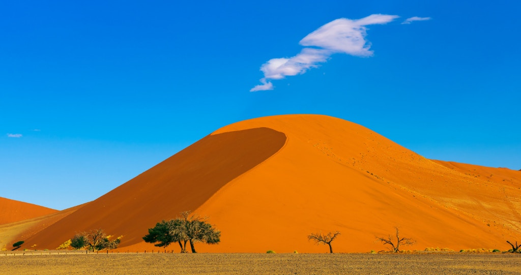 Slaan Tent Op in Namibië