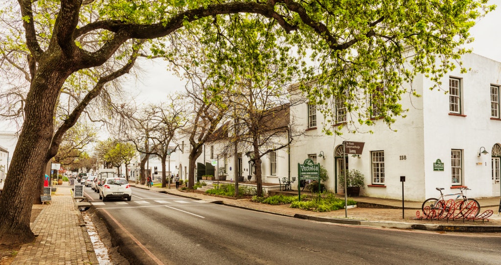 stellenbosch street scene bigstock