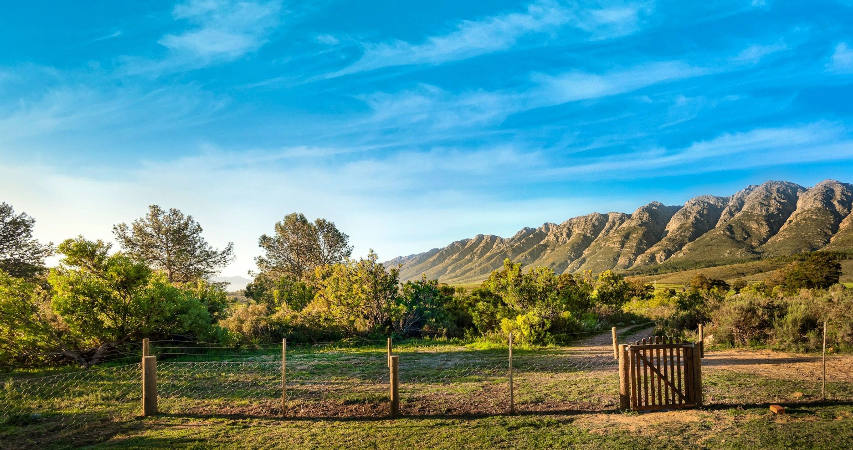 Prettige plekke op plase in die Wes-Kaap